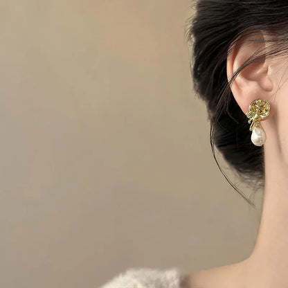 French Rose Baroque Drop Earrings Forever Luxe