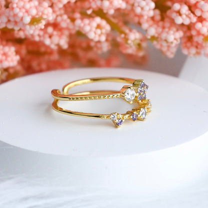 Starlit flowers S925 Sterling Silver Ring Forever Luxe