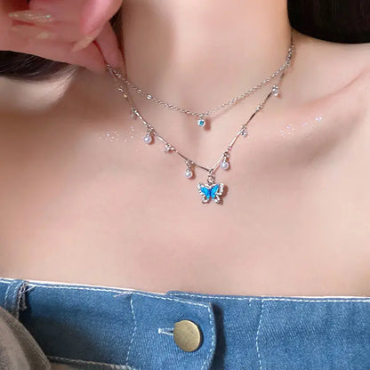 Azure Flutter Layered Necklace Forever Luxe