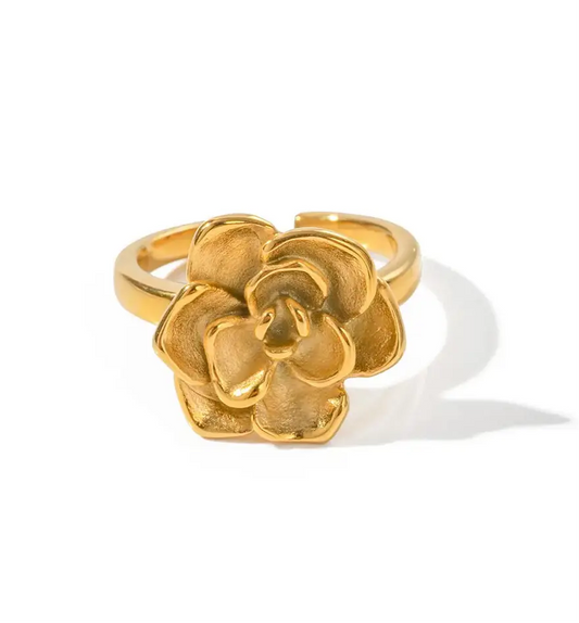 Golden Bloom Rose Ring My Store
