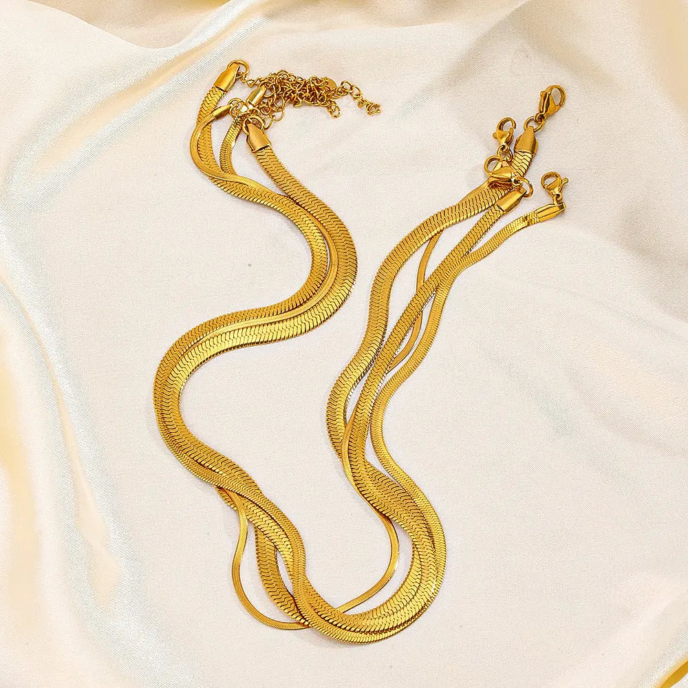 Snake Bones Gold Chain My Store