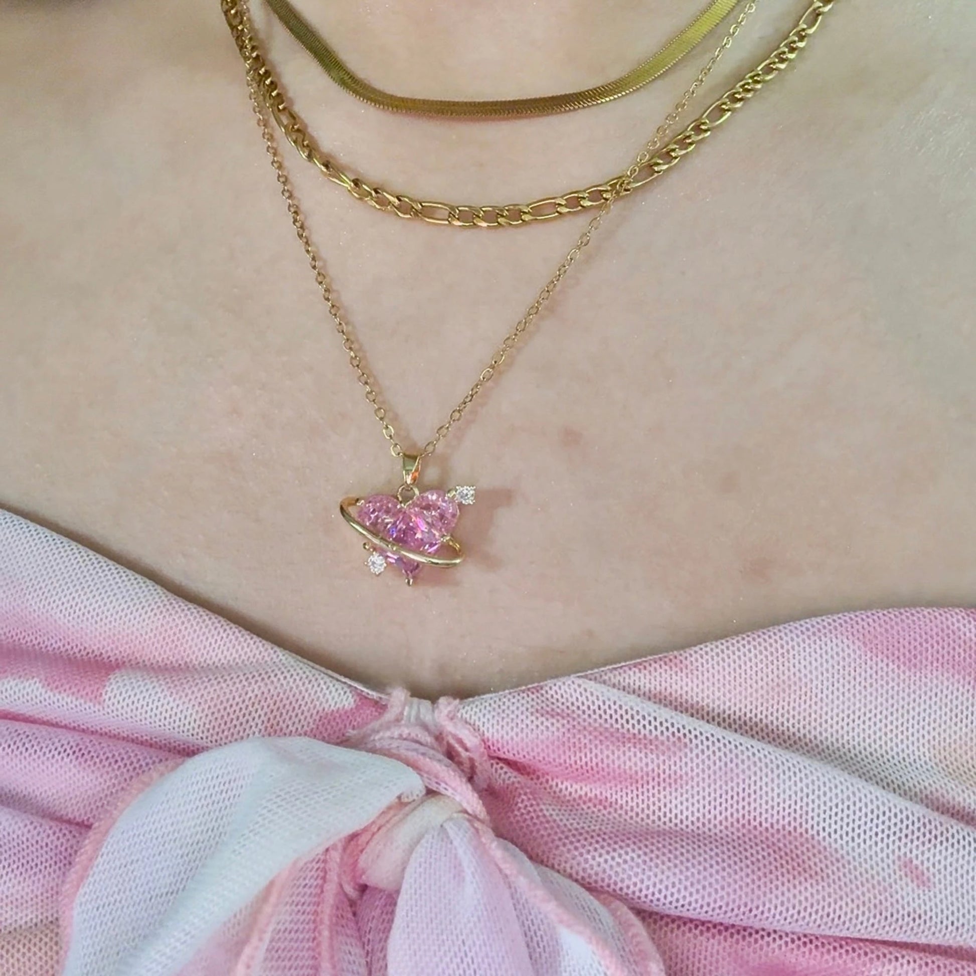 Cosmic Heart Glow Necklace Forever Luxe