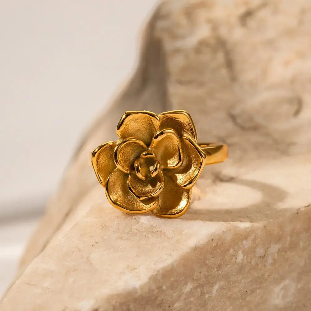Golden Bloom Rose Ring My Store