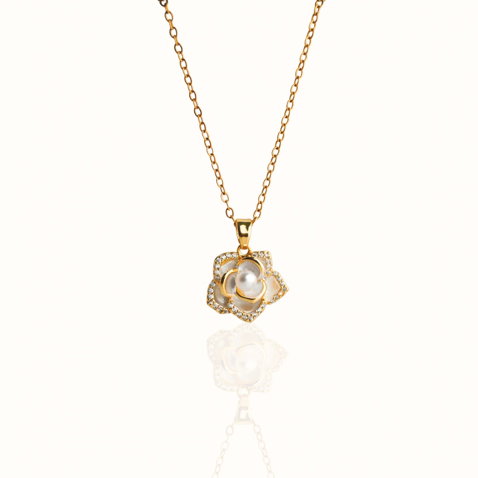 Pearl Kissed Bloom Pendant Necklace Forever Luxe