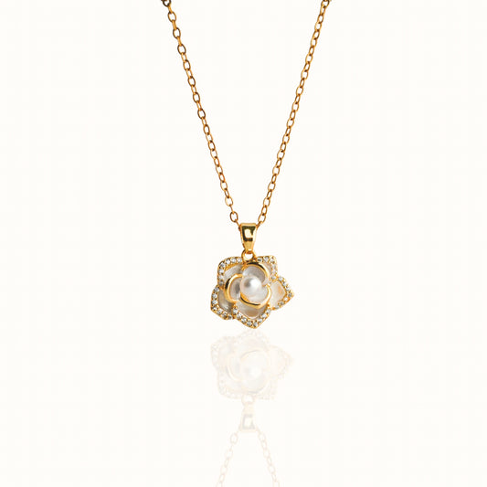 Pearl Kissed Bloom Pendant Necklace Forever Luxe