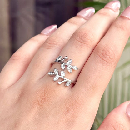 S925 Sterling Silver fern ring Forever Luxe
