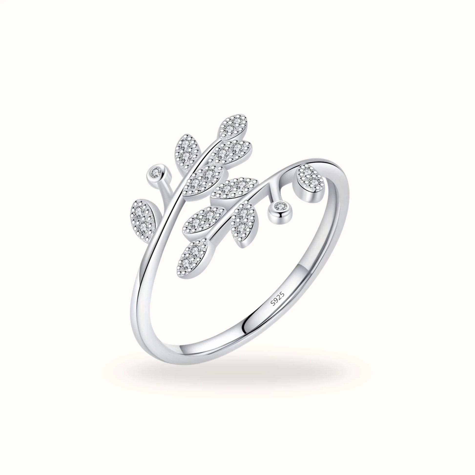 S925 Sterling Silver fern ring Forever Luxe