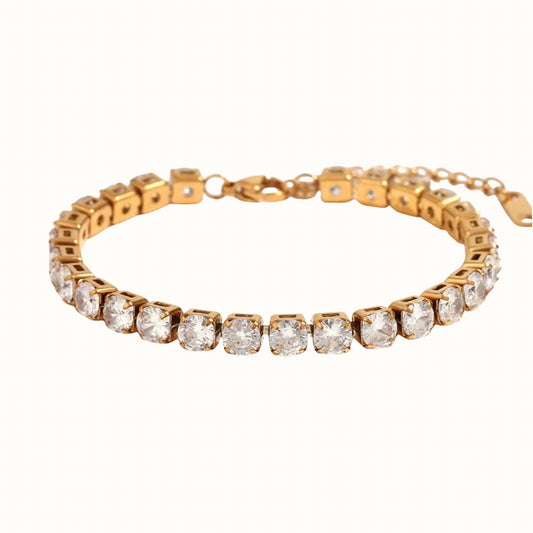 Classic 18K Gold-Plated Tennis Bracelet - Forever Luxe