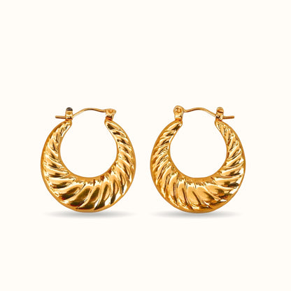 Nova 18K Gold Plated Hoop Earrings Forever Luxe
