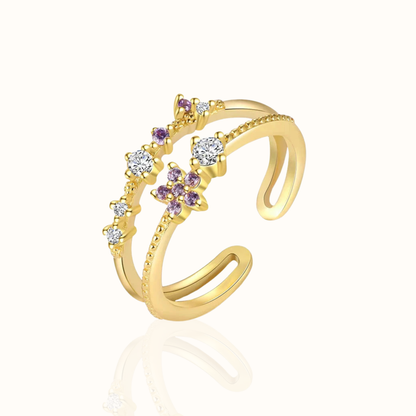 Starlit flowers S925 Sterling Silver Ring Forever Luxe