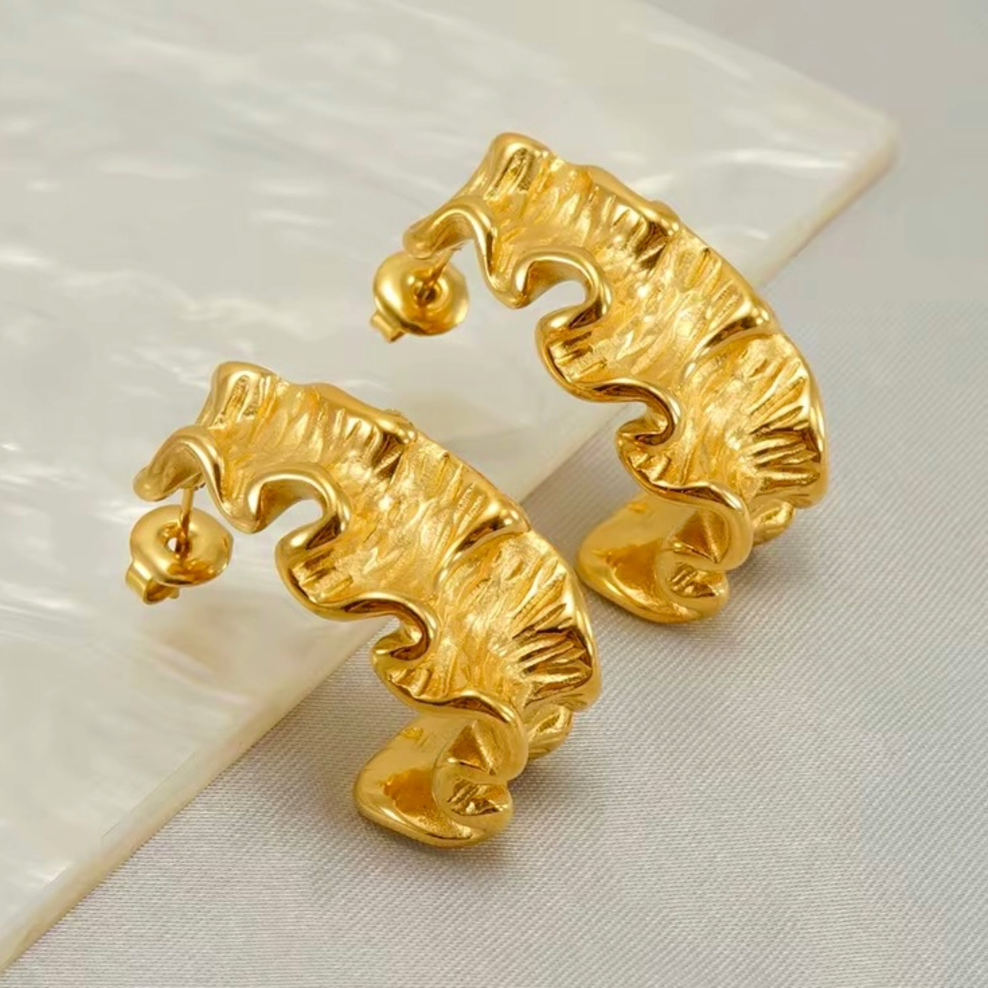 Ruffled Tide Earrings Forever Luxe