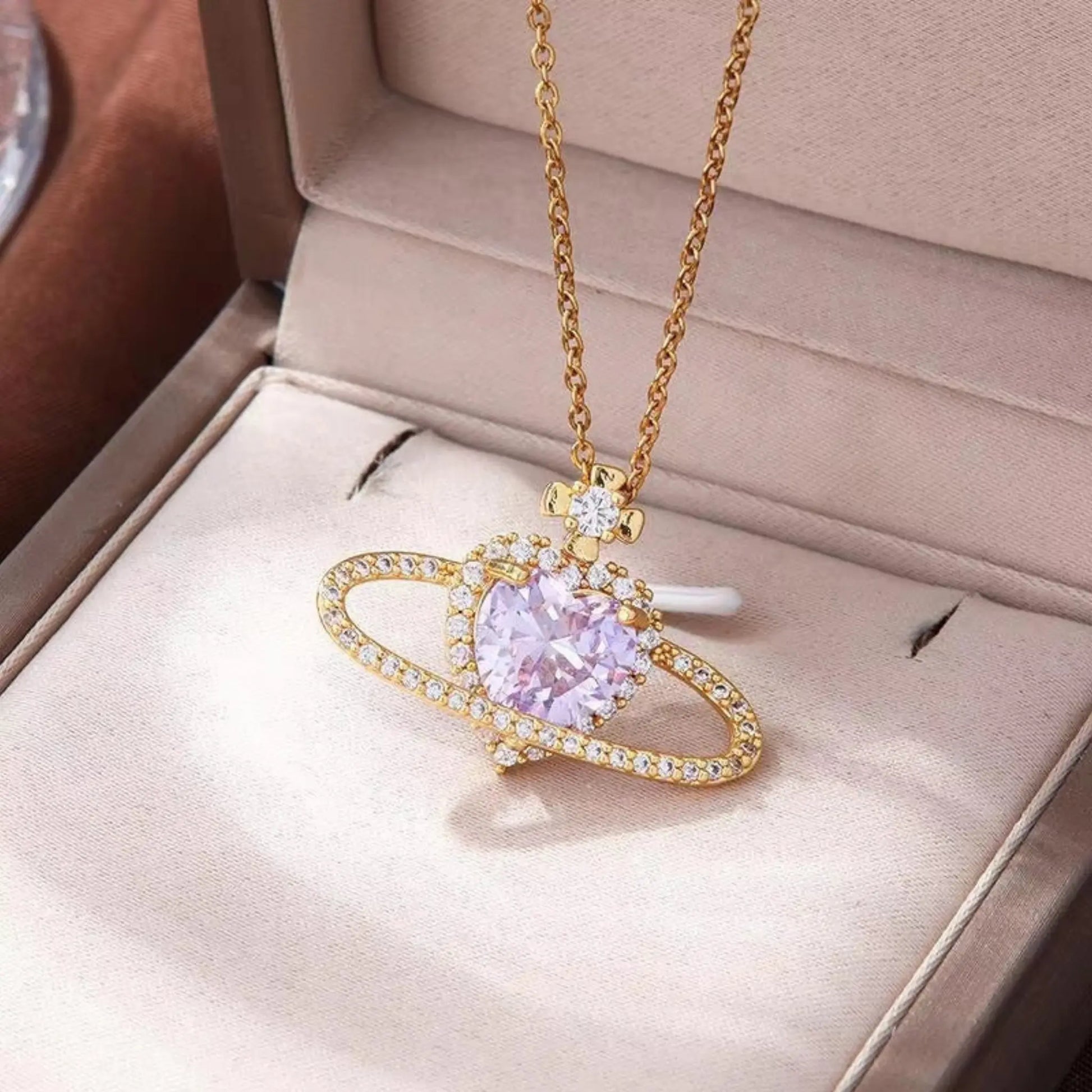 Galactic Heart Glow Pendant Necklace My Store