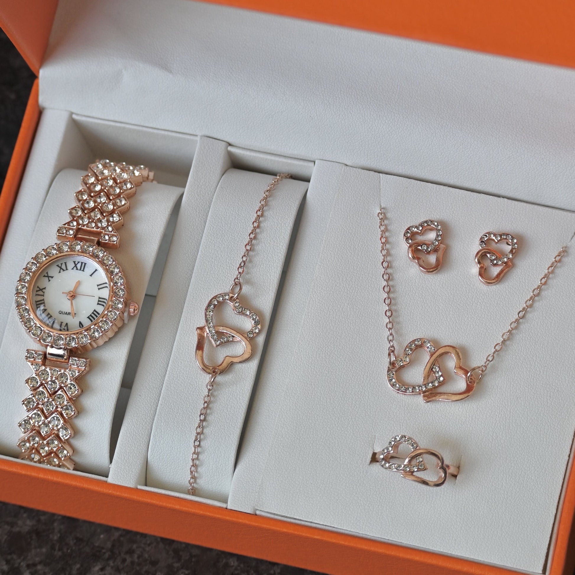 Rose Charm Glow Watch Set - Forever Luxe