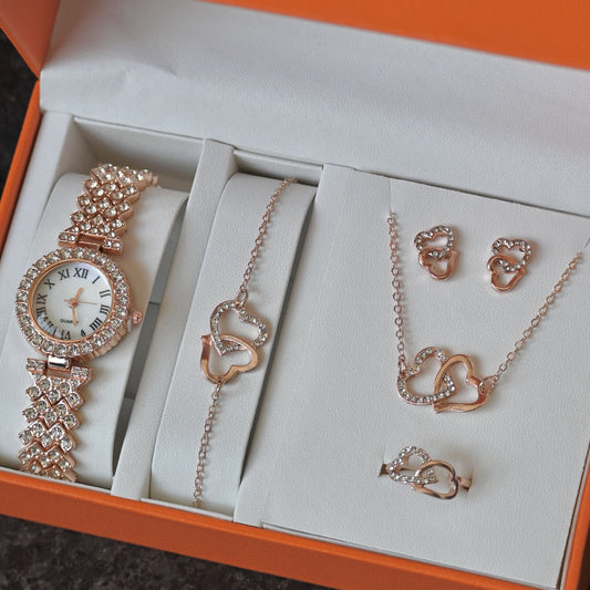 Rose Charm Glow Watch Set - Forever Luxe