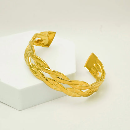 Double Twist Open Luxury Bracelet Forever Luxe