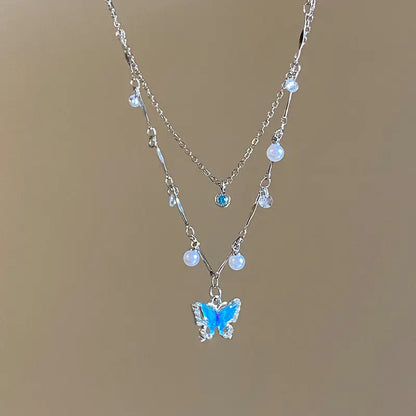 Azure Flutter Layered Necklace Forever Luxe