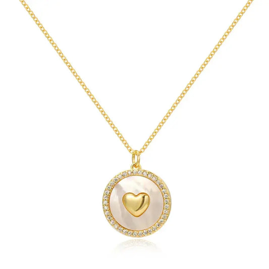 Luminous Love Pendant - 18K Gold plated - Mother of Pearl My Store